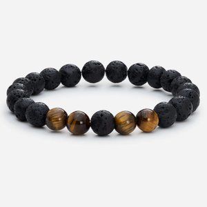 New Vitality Extracts Courage Lava/Tiger's Eye Diffuser Bracelet